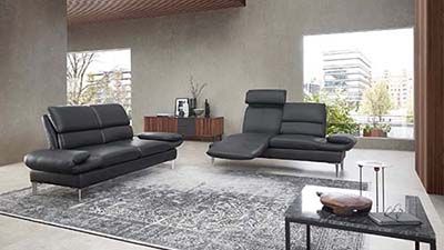 Cassis Relaxsofa Leder anthrazit